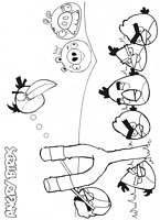 do wydruku kolorowanki Angry Birds i Bad Piggies z gry dla dzieci,  obrazek do wydruku numer  6